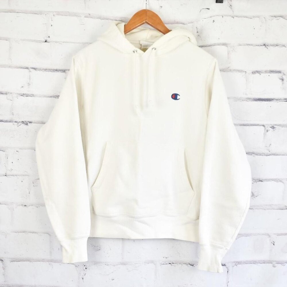 Vintage Champion Reverse Weave White Hoodie CreWs